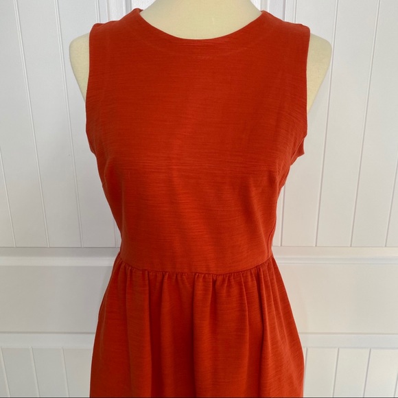 3/$30! Madewell burnt orange sleeveless dress size medium - Picture 2 of 6